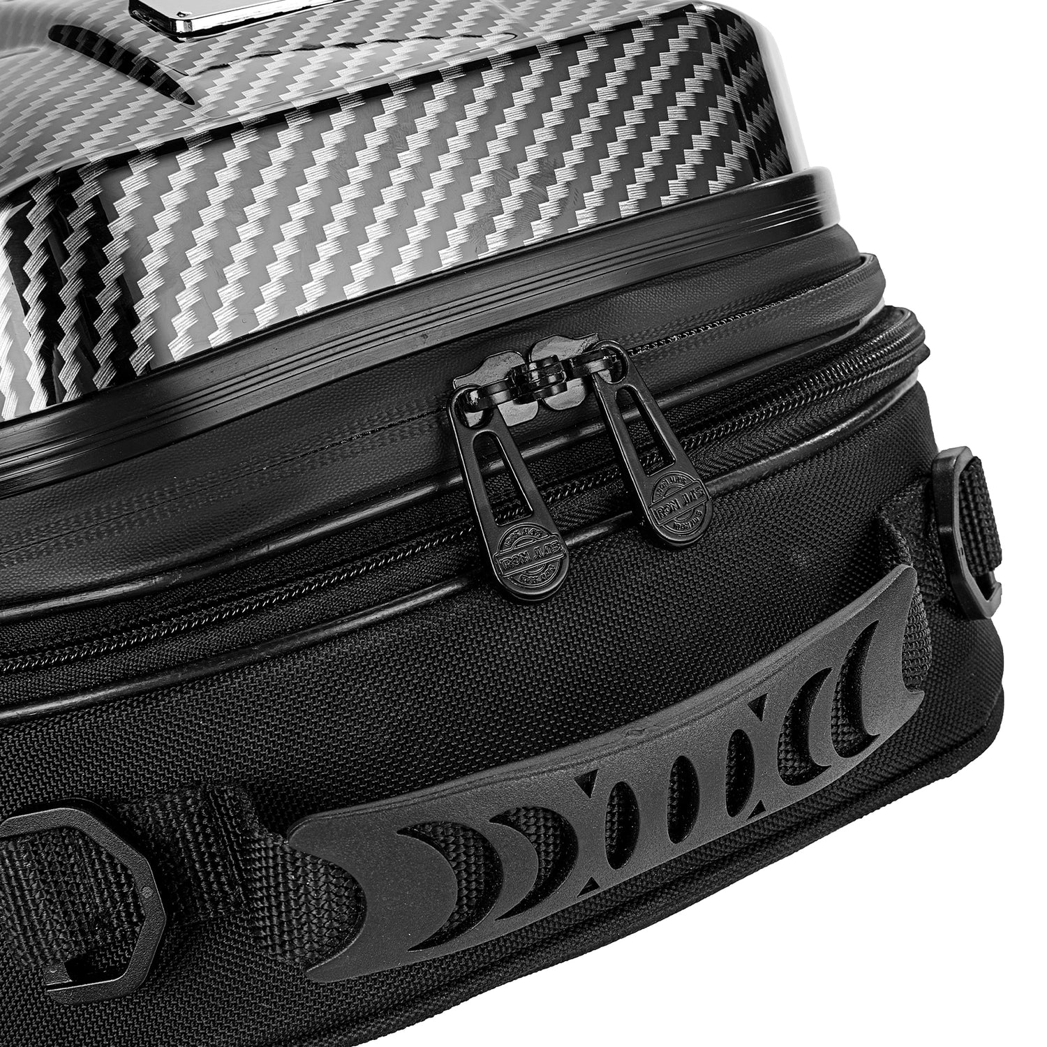 IRON JIAS Bolsa trasera de motocicleta Mochila impermeable ABS Carcasa dura Bolsas de equipaje de motocicleta Bolsas para casco con espacio de almacenamiento expandible 24L-35L
