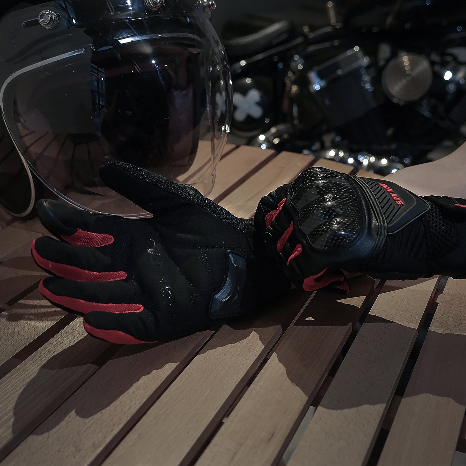 IRON JIAS Guanti moto da uomo Touch Screen da donna Outdoor Riding Locomotive Cavaliere Off-Road Guanti da gara All-Finger