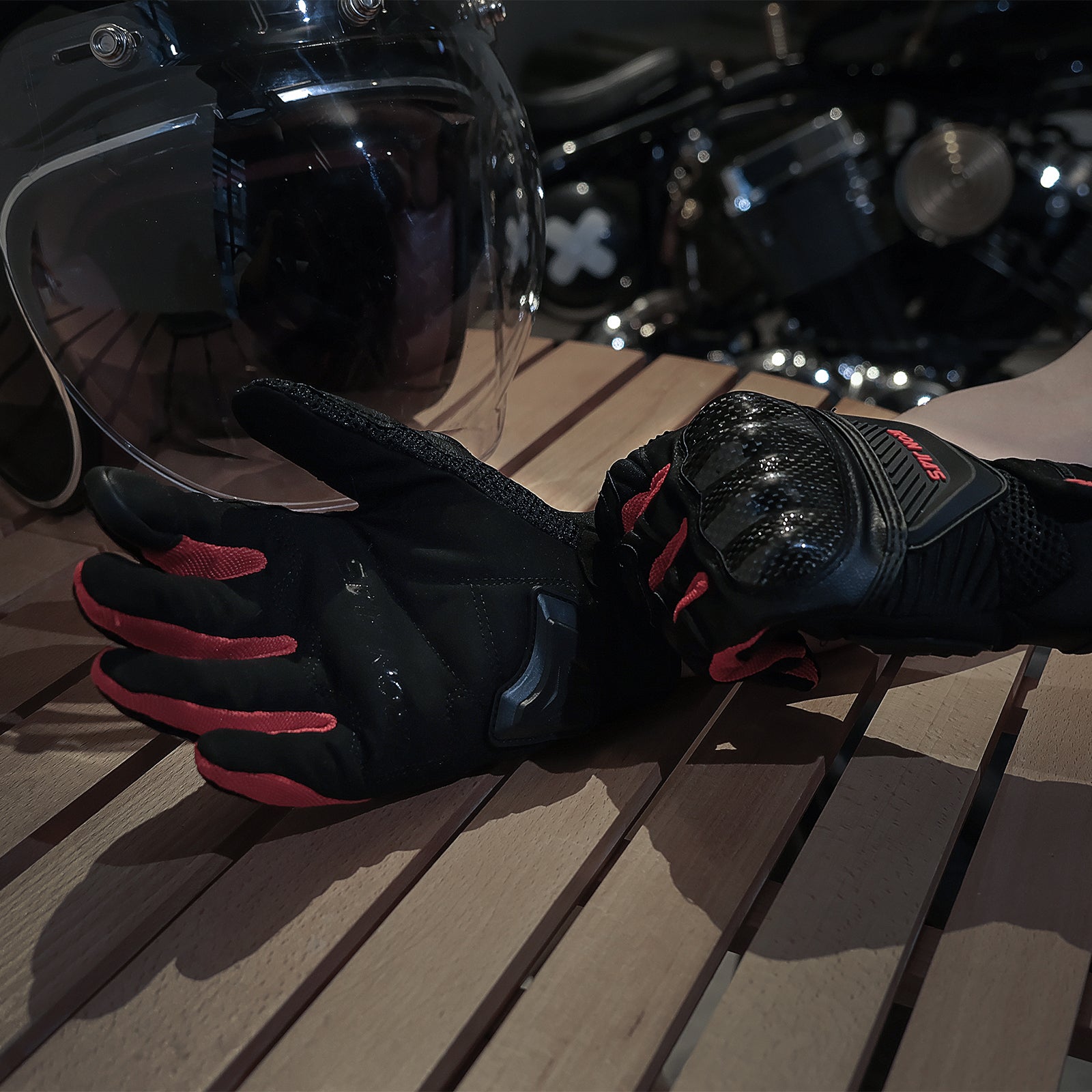 IRON JIAS Guanti moto da uomo Touch Screen da donna Outdoor Riding Locomotive Cavaliere Off-Road Guanti da gara All-Finger